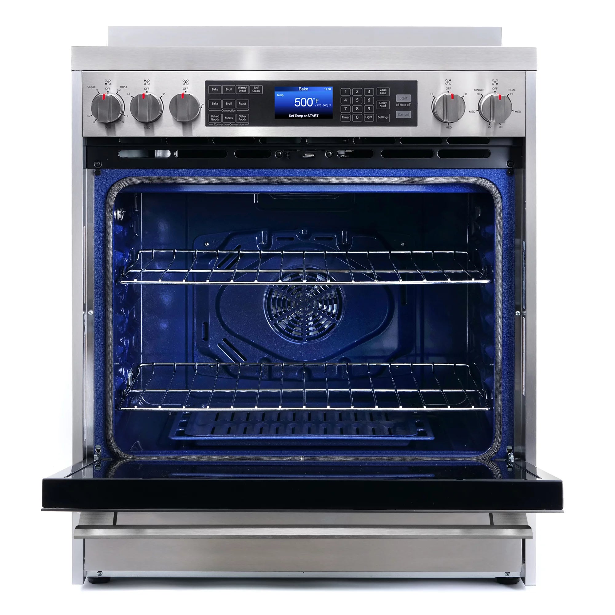 Cosmo 2 Piece Kitchen Appliance Package with 30" Microwave & Electric Range M4153