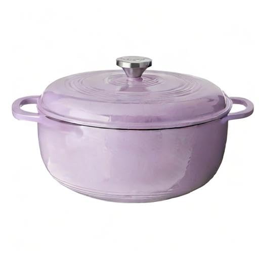 Lodge 6 Quart Enameled Cast Iron Dutch Oven with Lid, Indigo A835868