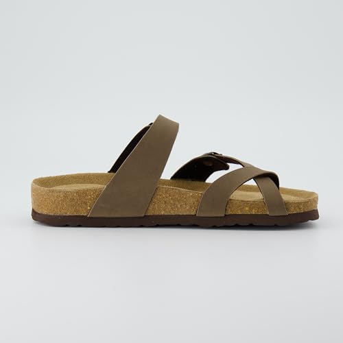 CUSHIONAIRE Women's Luna Cork Footbed Sandal I795