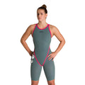 Arena Powerskin Carbon Core FX Open Back Army Green 32