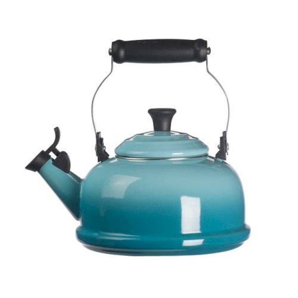 Le Creuset Enamel-on-Steel Whistling 1-4/5-Quart Teakettle, Caribbean