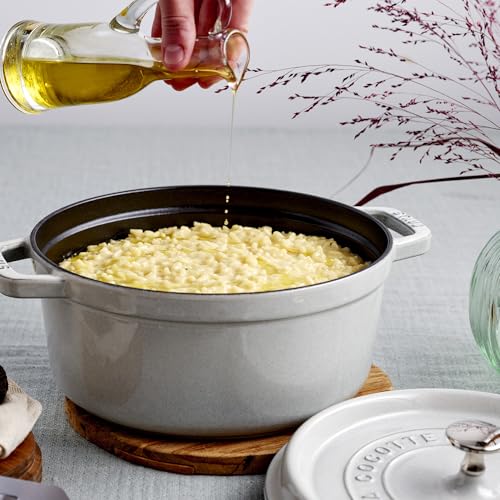 STAUB Cast Iron Dutch Oven 5.5-qt Round Cocotte, Black Matte P4487
