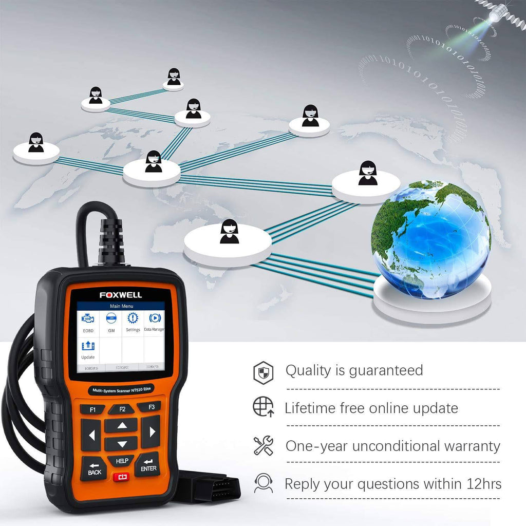 Foxwell NT510 Pro OBD2 Scan Tool with Oil Reset for GMC U7285