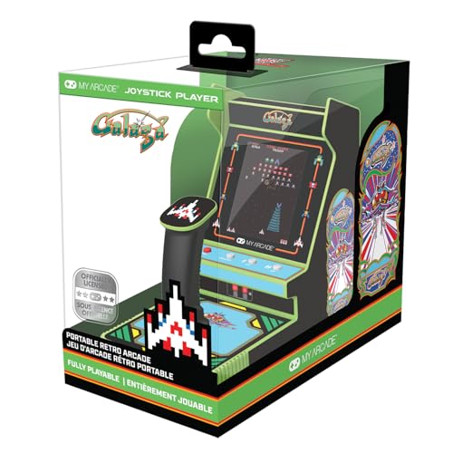 My Arcade Pac-Man Joystick Player:Officially Licensed Retro Gaming Console, 2 Game Modes Classic Arcade Machine, Portable Game for Kids and Adults