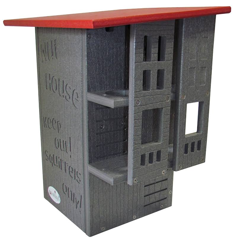 JCS Wildlife Ultimate Squirrel House Nesting Box Gray/Cardinal Red R644752