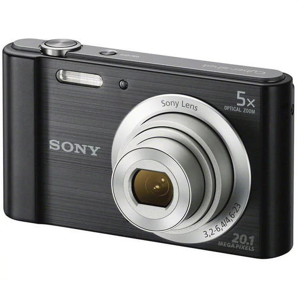 Sony Cyber-Shot DSC-W800 Digital Camera (Black) + 32GB Memory Card + Deluxe Bundle A2445