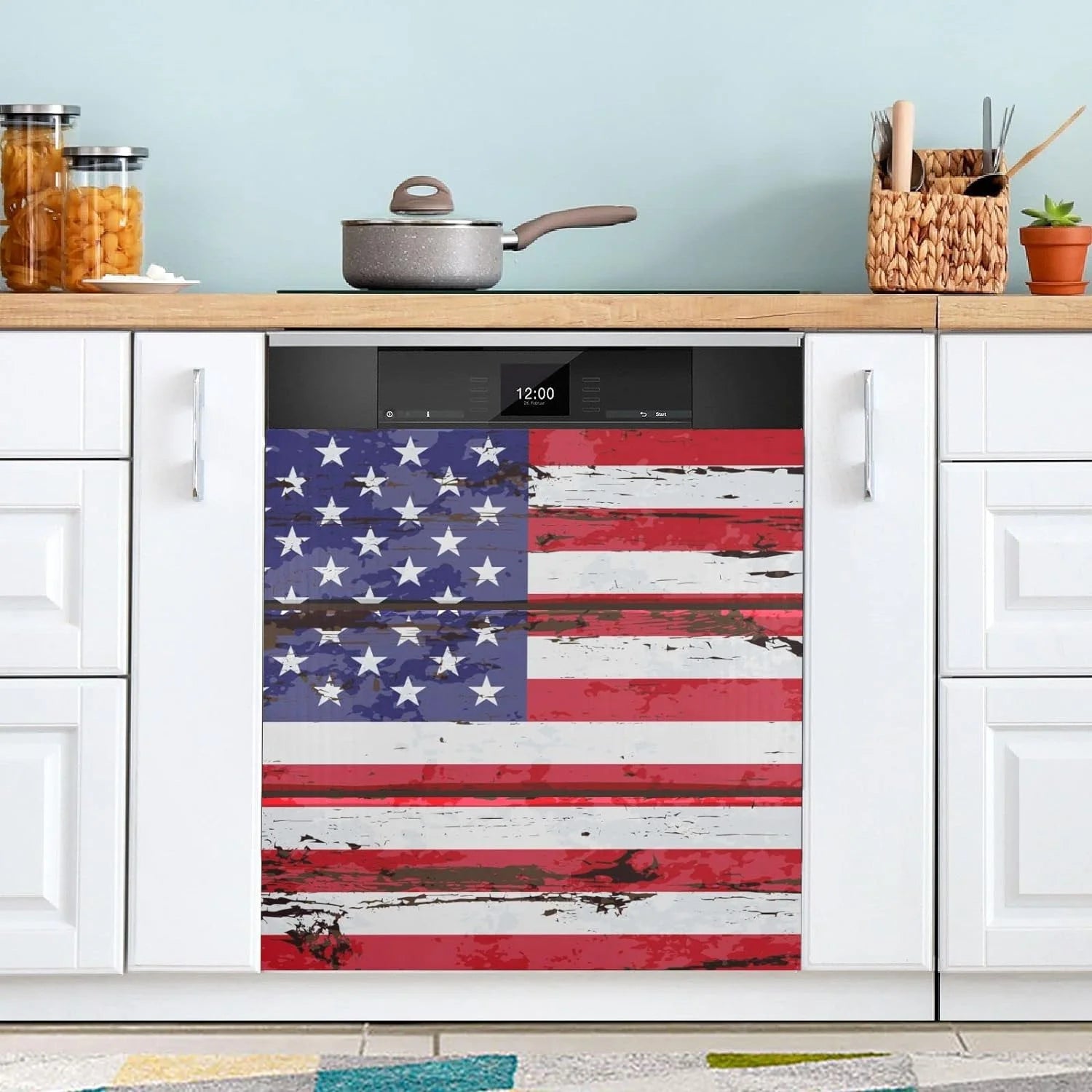 GZHJMY American Flag Dishwasher Magnet Cover 23" x 26" K9398