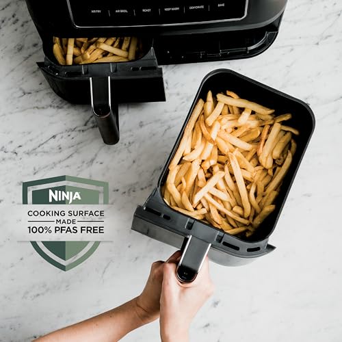 Ninja DZ401 Foodi 10 Quart DualZone XL 2-Basket Air Fryer, Grey L260