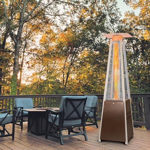 Hykolity Pyramid Patio Heater, 48000 BTU Propane, Bronze O1980
