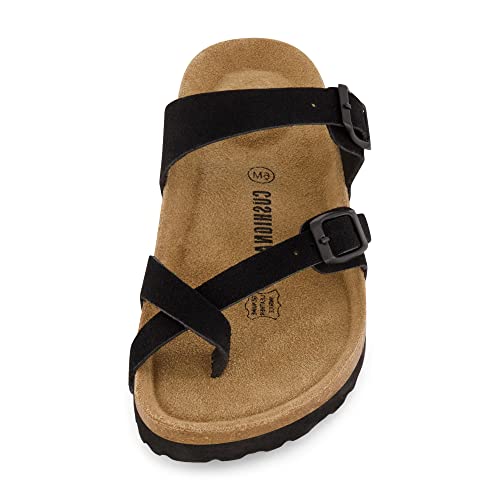 CUSHIONAIRE Women's Luna Cork Footbed Sandal I795