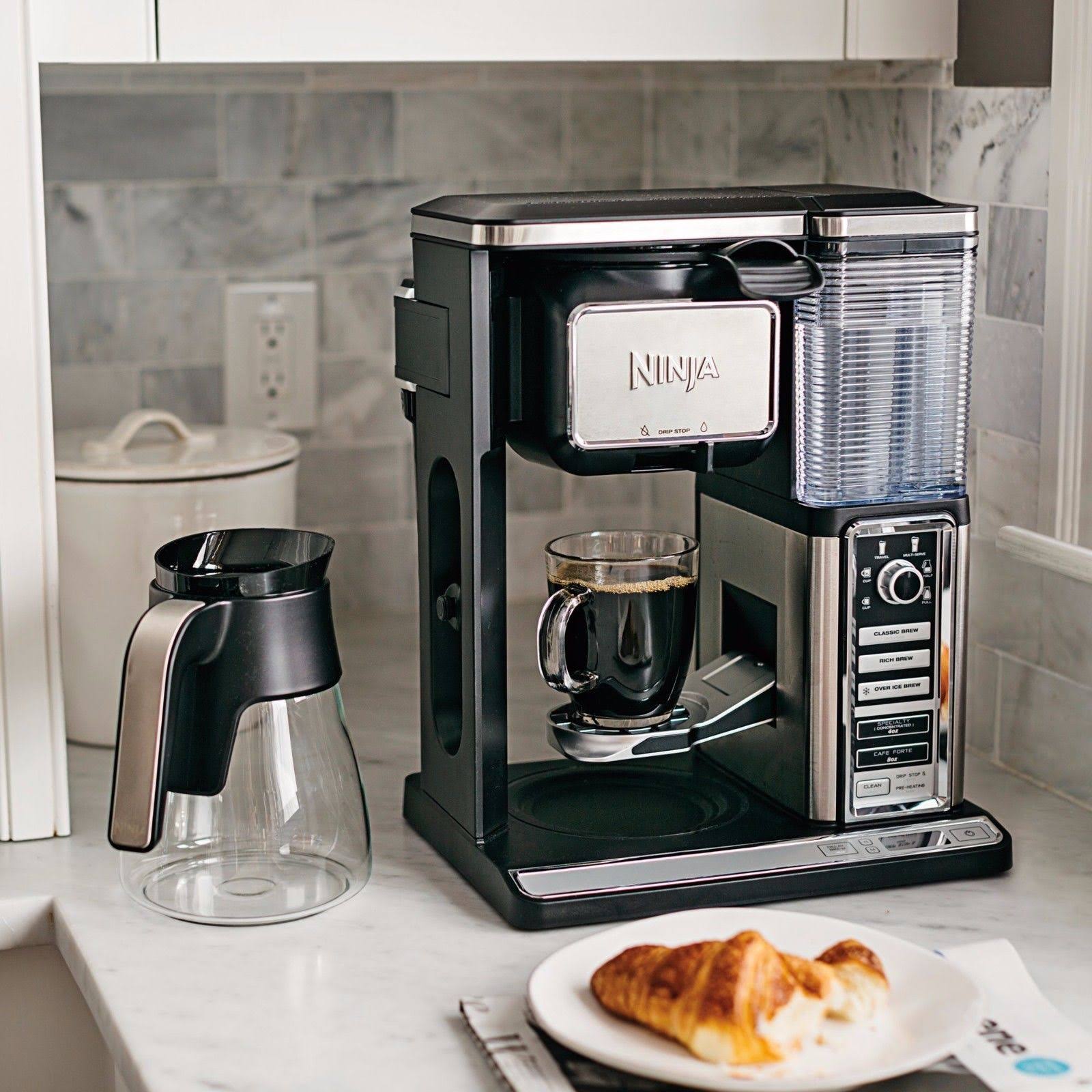 Ninja Coffee Bar Brewer with Glass Carafe, 10-Cup, Black/Stainless U1803