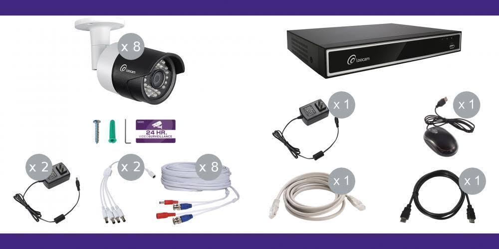 Loocam 1080p 8CH HD-TVI Security Camera System with DVR G4254