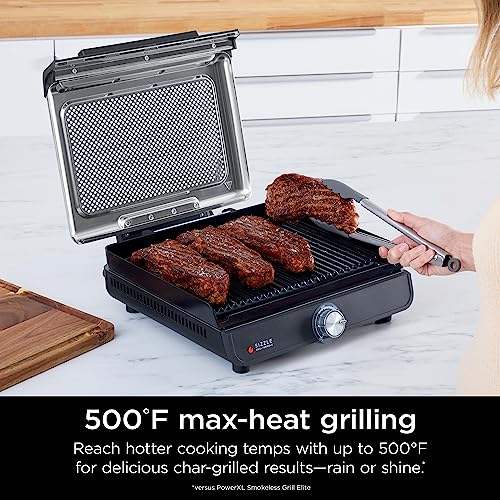 Ninja Griddle and Indoor Grill, 14" Electric, Nonstick, Dishwasher Safe, Silver D242