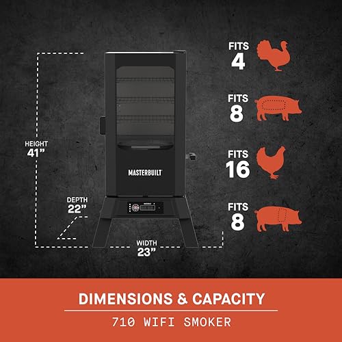 Masterbuilt 30-inch Digital Electric Vertical BBQ Smoker with Side Wood Chip Loader, Black A570