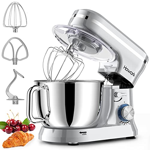 HOWORK Electric Stand Mixer 6.5QT Stainless Steel Bowl, Blue P383969