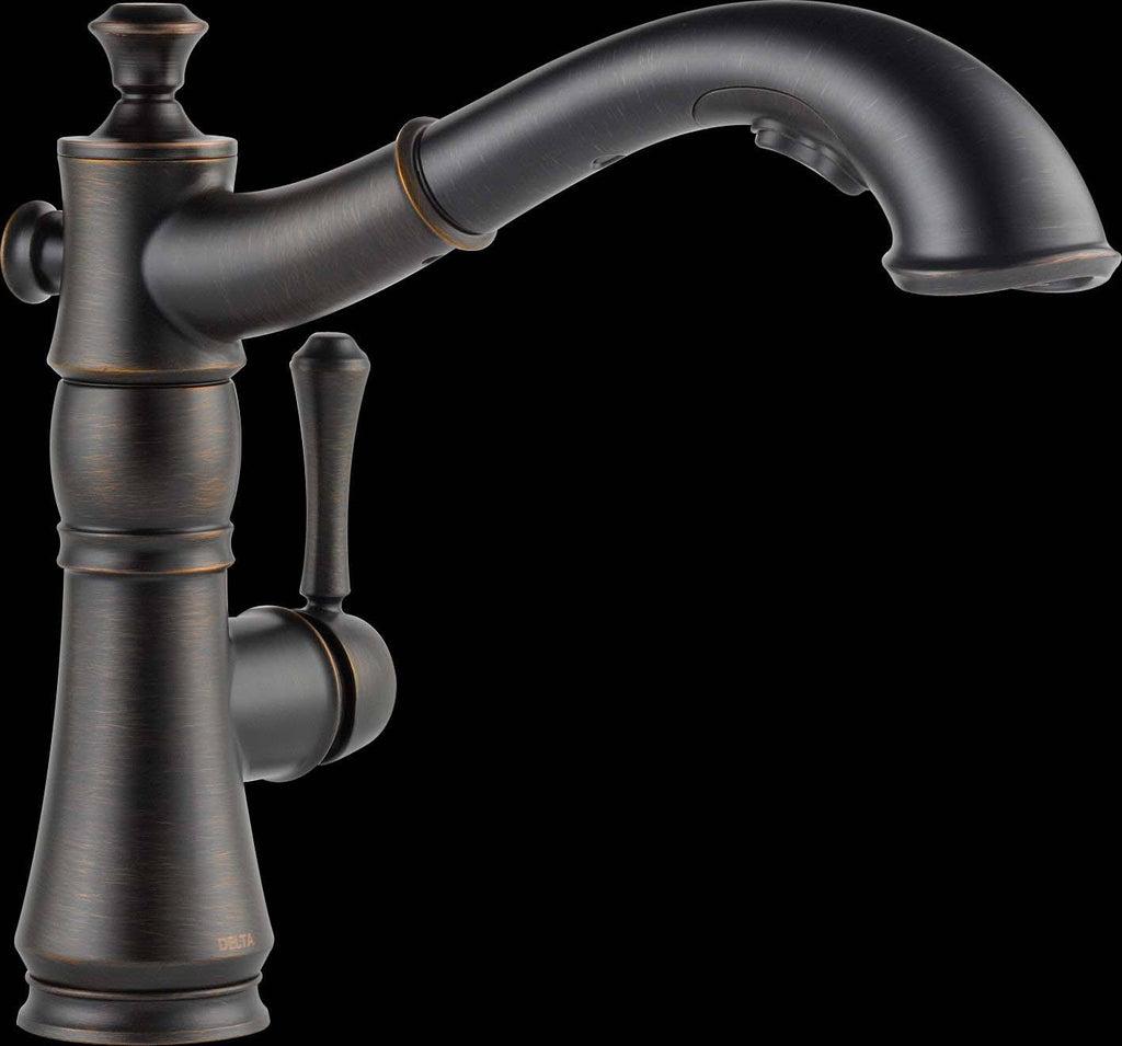 Delta 4197-RB-DST Cassidy Single Handle Pull-Out Kitchen Faucet, Venetian Bronze P279