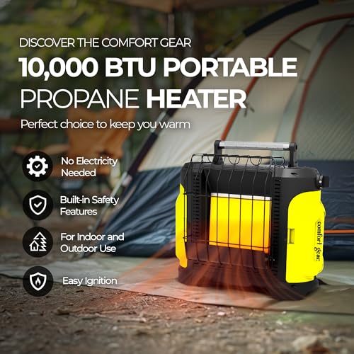 5500-10000 BTU Indoor-Safe Portable Propane Radiant Heater X98784