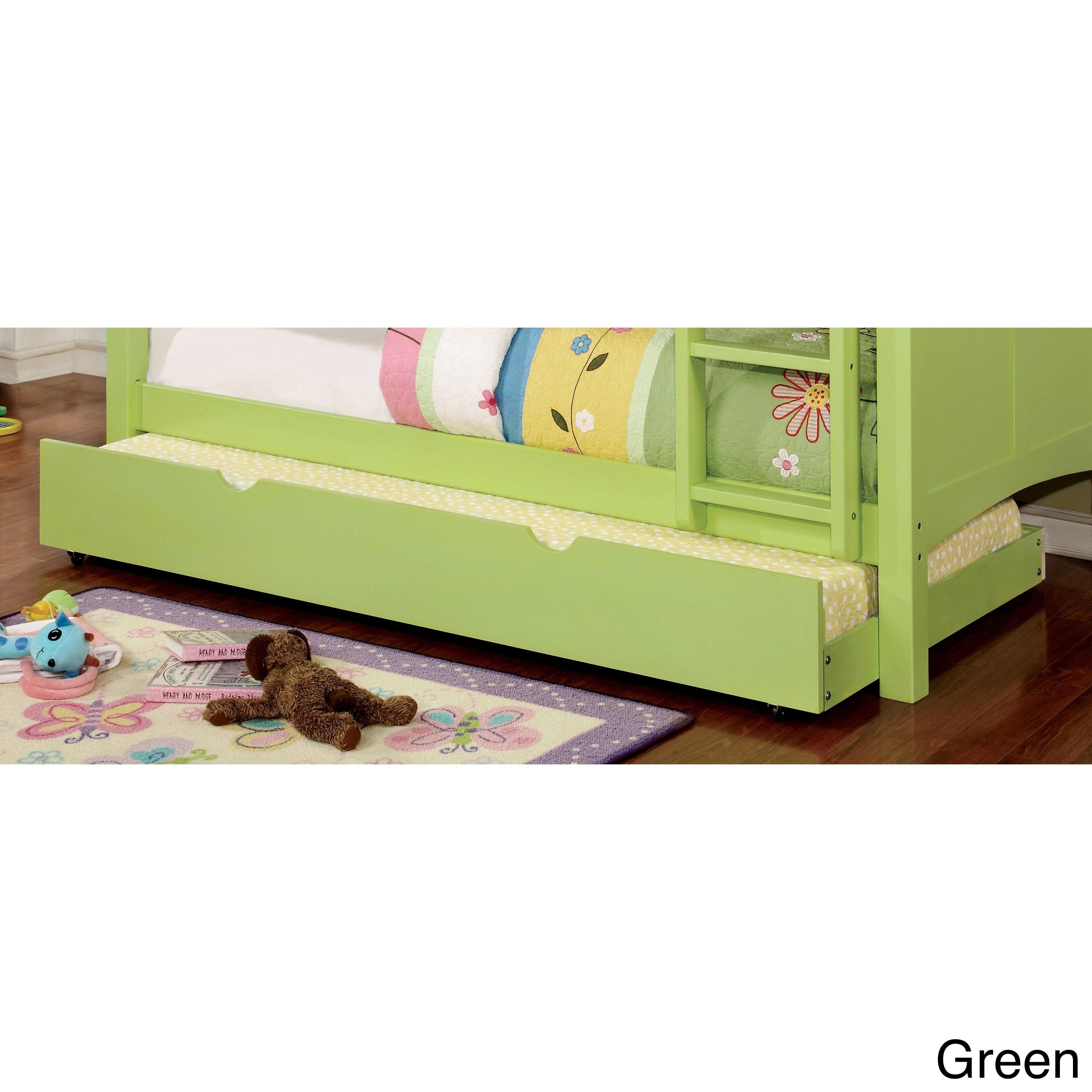 Furniture of America Pice Modern Twin Solid Wood Pull-Out Trundle, Gray L4526