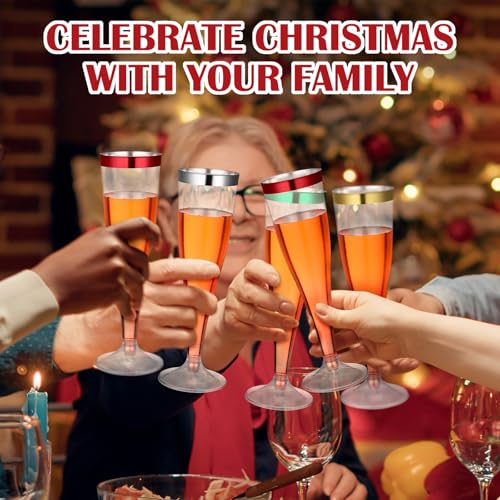 36 Pcs Plastic Champagne Flutes 4.5 oz Clear Toasting Glasses for Party V61372