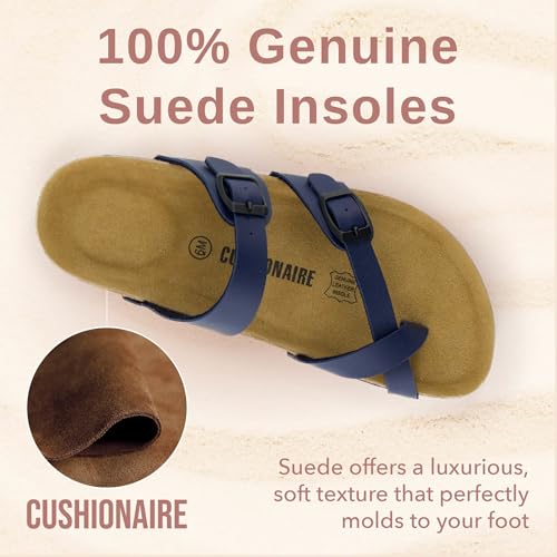 CUSHIONAIRE Women's Luna Cork Footbed Sandal I795