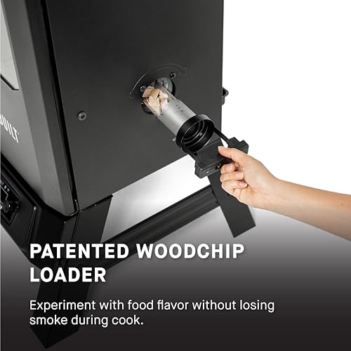 Masterbuilt 30-inch Digital Electric Vertical BBQ Smoker with Side Wood Chip Loader, Black A570