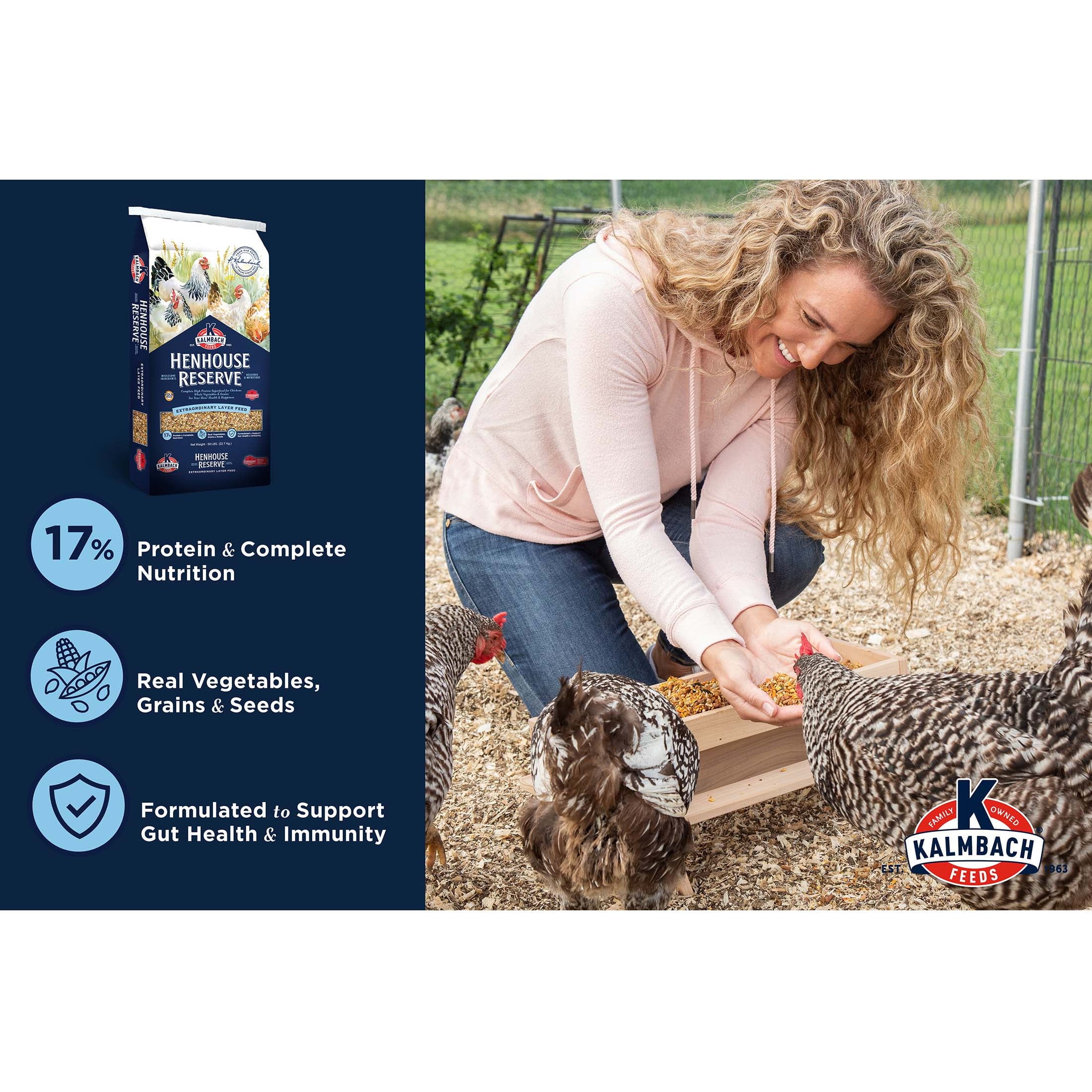 Kalmbach Feeds Henhouse Reserve Whole Grain Layer Feed for Chickens, 30 lb Y61236