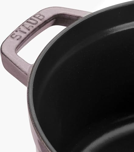 STAUB Cast Iron Dutch Oven 5.5-qt Round Cocotte, Black Matte P4487