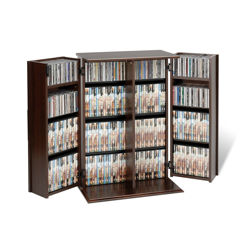 Prepac Locking Media Storage Cabinet With Shaker Doors, Espresso