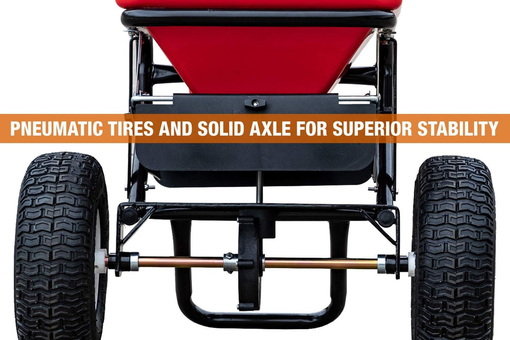 Buyers Products Walk Behind Push Snow Salt Spreader 100 lb Red T732