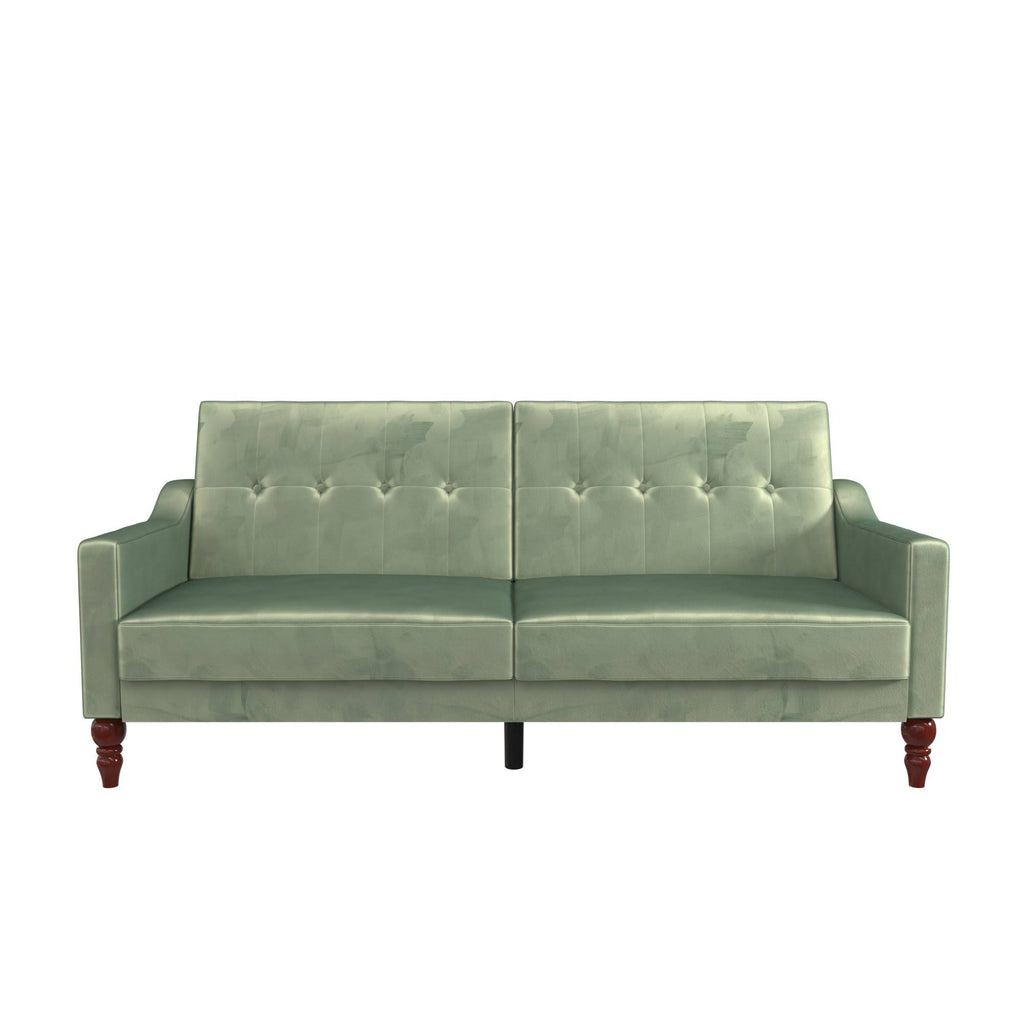 Novogratz Beatrice Coil Futon Convertible Sofa Bed Couch - Mustard E9732