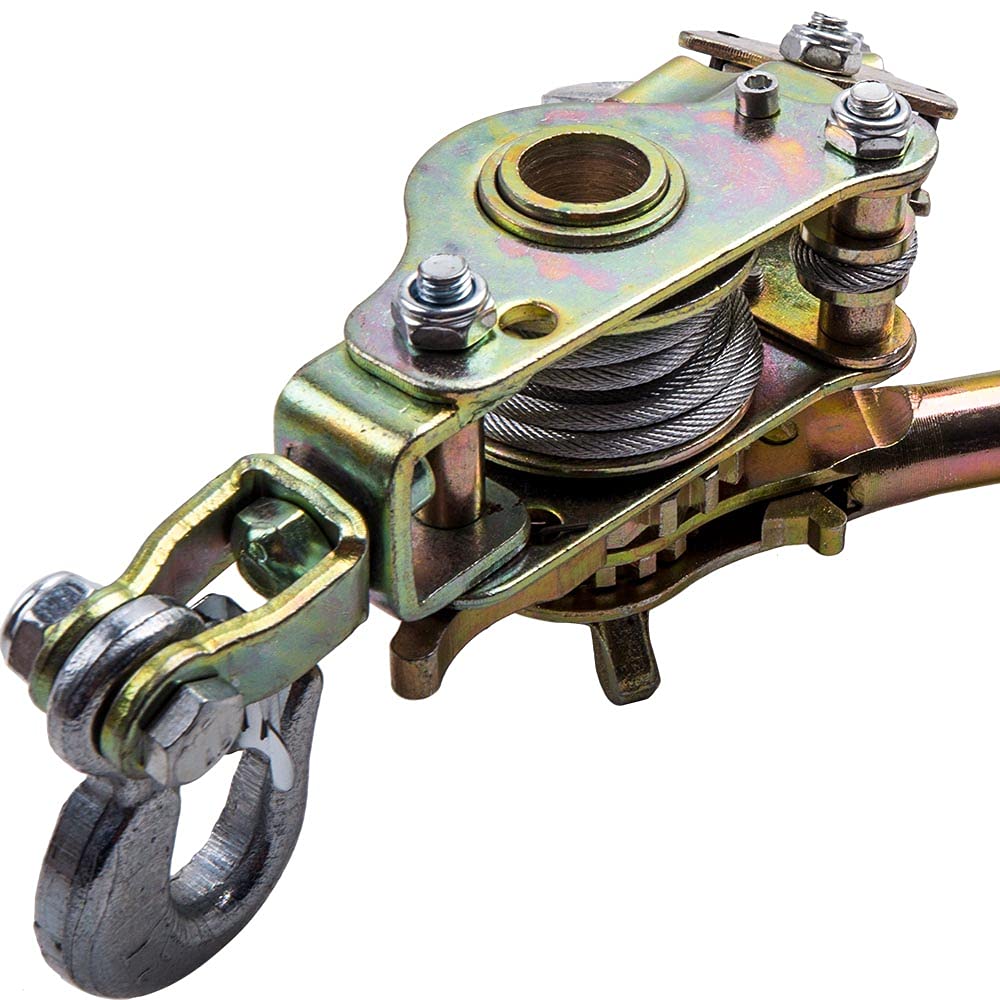 RLOZUI Heavy Duty Hand Puller 2 Ton with Cable Rope, 4400LB, Pack of 2 S476482