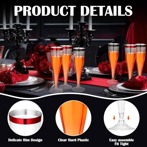 36 Pcs Plastic Champagne Flutes 4.5 oz Clear Toasting Glasses for Party V61372