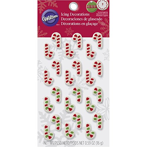 Wilton Mini Candy Cane Edible Cupcake Toppers J776577
