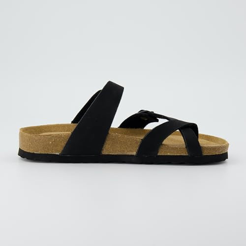 CUSHIONAIRE Women's Luna Cork Footbed Sandal I795
