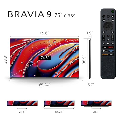 Sony 65 Inch BRAVIA 9 Mini LED QLED 4K Smart Google TV (K-65XR90) U24132