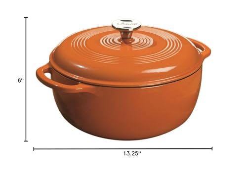 Lodge 6 Quart Enameled Cast Iron Dutch Oven with Lid, Indigo A835868