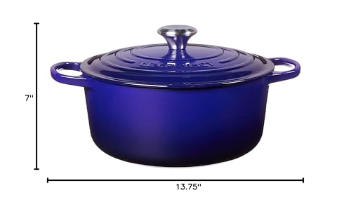 Le Creuset Enameled Cast Iron Round Dutch Oven, 5.5 qt., Indigo L87570