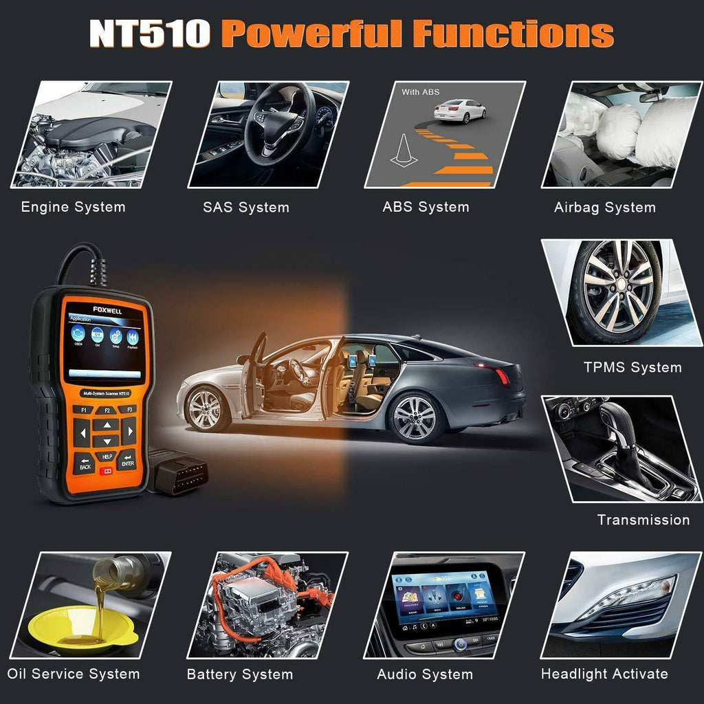 Foxwell NT510 Pro OBD2 Scan Tool with Oil Reset for GMC U7285