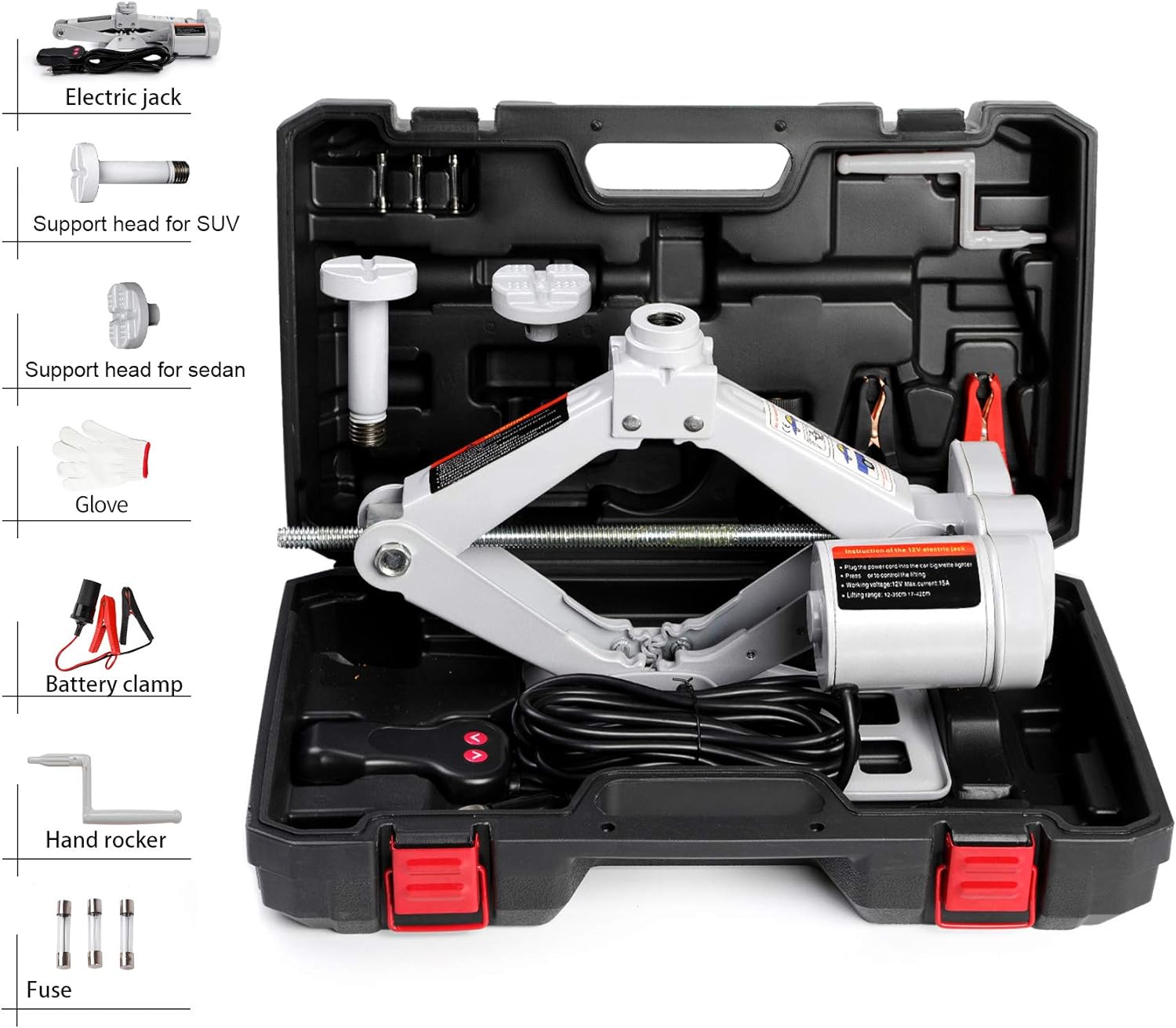 STANDTALL Electric Car Jack Car Floor Jack 3 Ton All-in-one Automatic 12v Scissor Lift Jack Car Repair Tool for Sedans and SUV Pack of 2