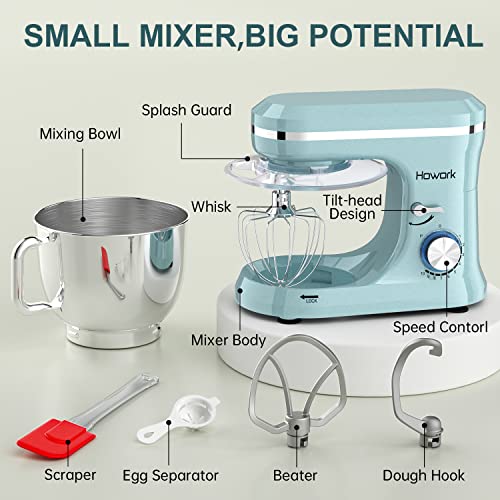HOWORK Electric Stand Mixer 6.5QT Stainless Steel Bowl, Blue P383969