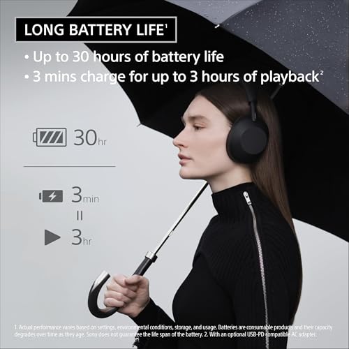 Sony WH-1000XM6 Wireless Noise Canceling Headphones, 30-Hour Battery, Black S54509