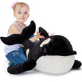 MorisMos 31.5Inch Orca Stuffed Animal, Sea Animal Orca Whale Plush Soft Killer Whale Shark Stuffed Animal Orca Fish Doll for Kids Boys Girls