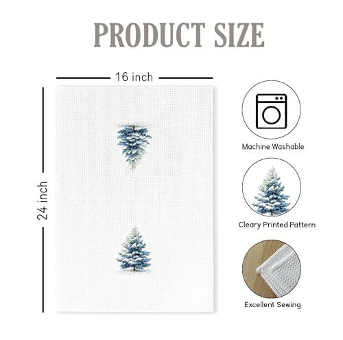 Christmas Tree Kitchen Towels - Neutral Christmas Hand Towels, 16 x 24 Inch V47794