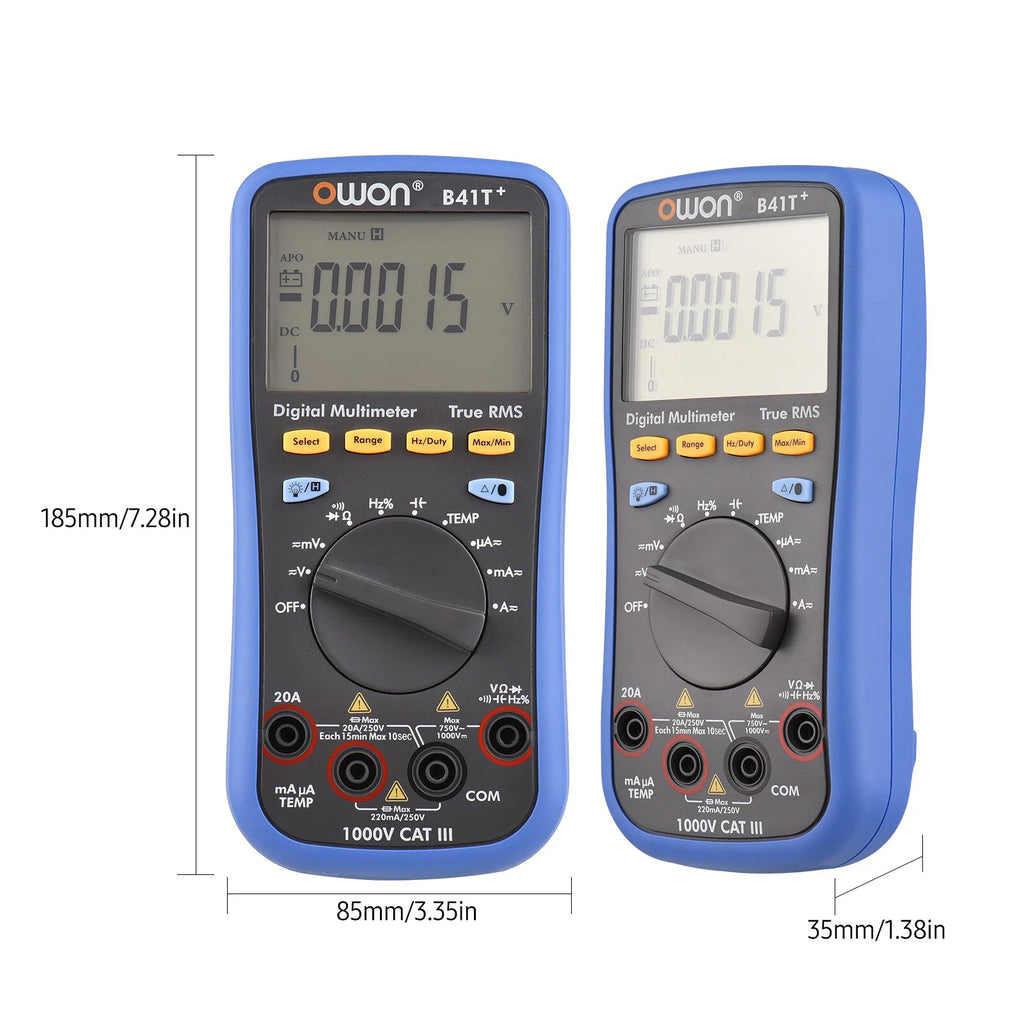 Owon B41T+ Digital BT Multimeter True RMS Auto-ranging Electrical Tester F639