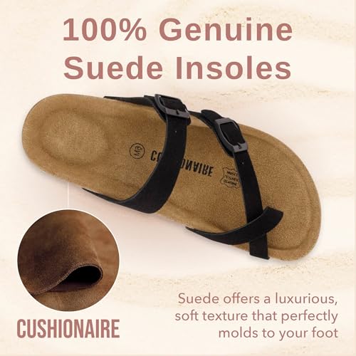 CUSHIONAIRE Women's Luna Cork Footbed Sandal I795