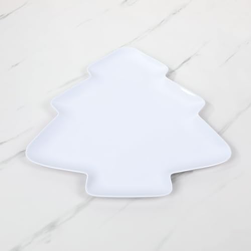 UP UPware Twinkle Christmas Tree Melamine Serving Platter, Red, 16 x 14 Inch O133
