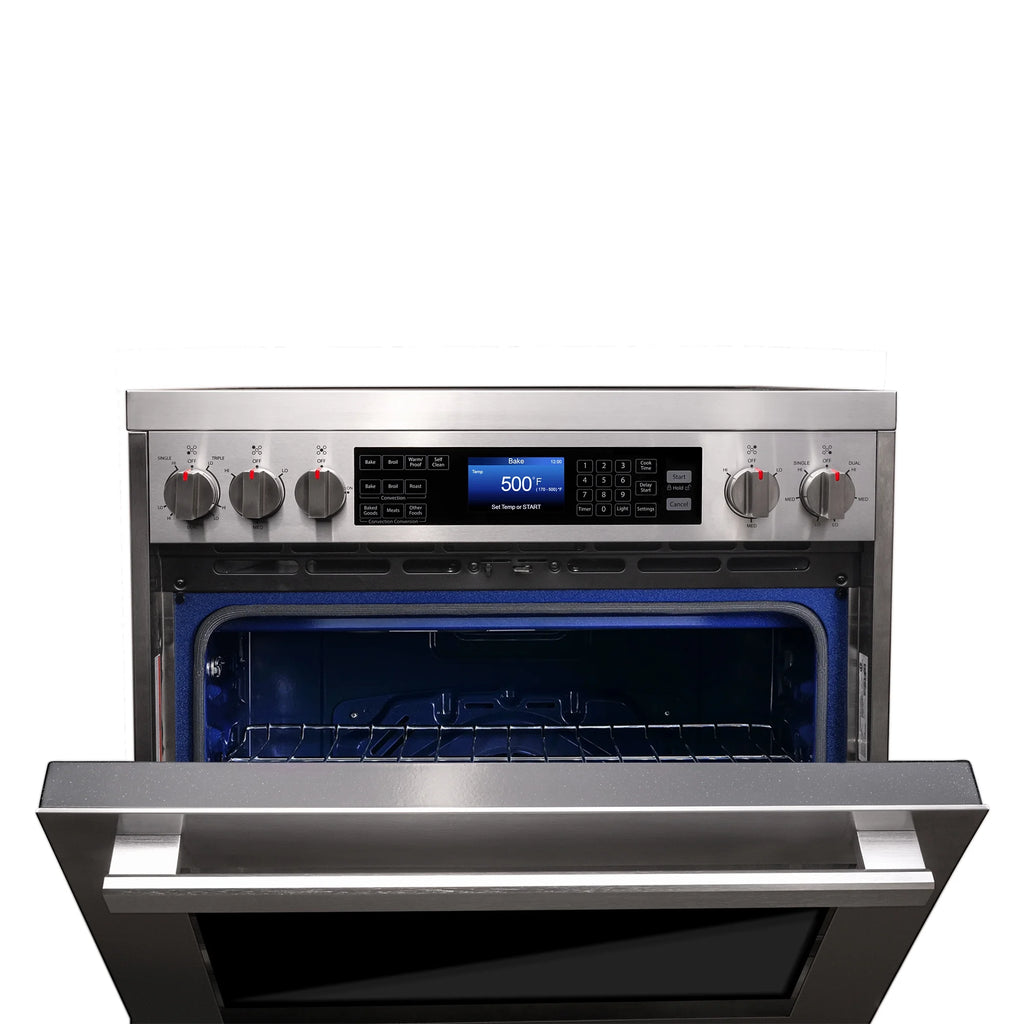 Cosmo 2 Piece Kitchen Appliance Package with 30" Microwave & Electric Range M4153