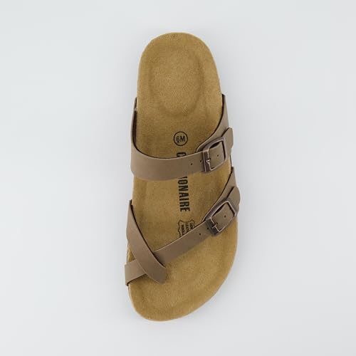 CUSHIONAIRE Women's Luna Cork Footbed Sandal I795