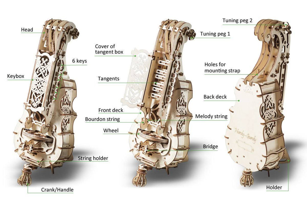 Ugears Hurdy Gurdy Mechanical 3D Puzzle R3902