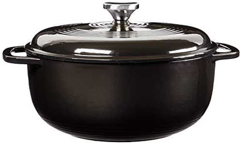Lodge 6 Quart Enameled Cast Iron Dutch Oven with Lid, Indigo A835868